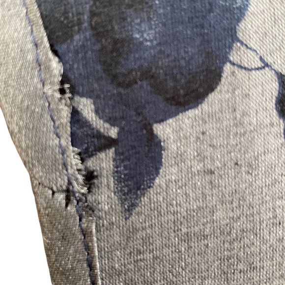 La Belle Vintage Blue Silver Floral Sleeveless Maxi Dress Juniors Size S - Picture 7 of 12